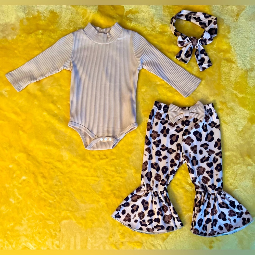 Toddler Girl Outfit w/ matching headband